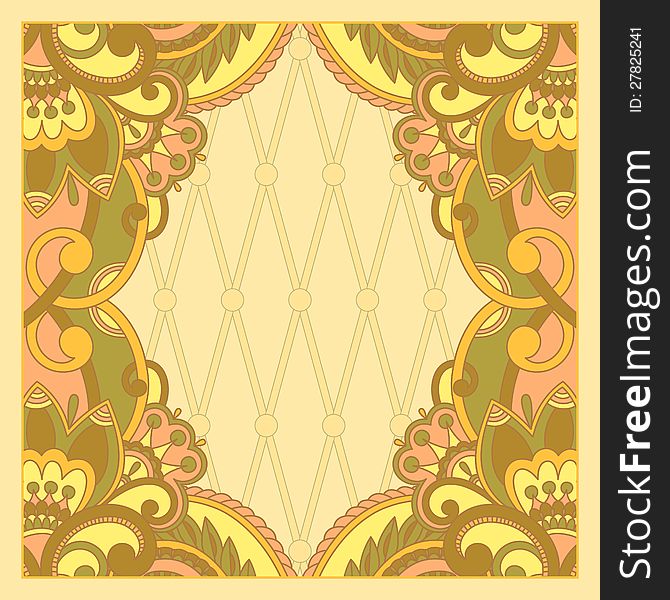 Vector illustration with vintage pattern for greeting card. Vector illustration with vintage pattern for greeting card.