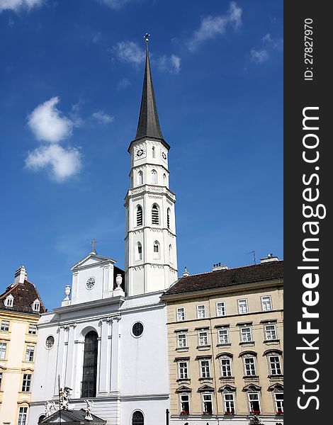 St. Michael's Church (Michaelerkirche) in Vienna, Austria. St. Michael's Church (Michaelerkirche) in Vienna, Austria