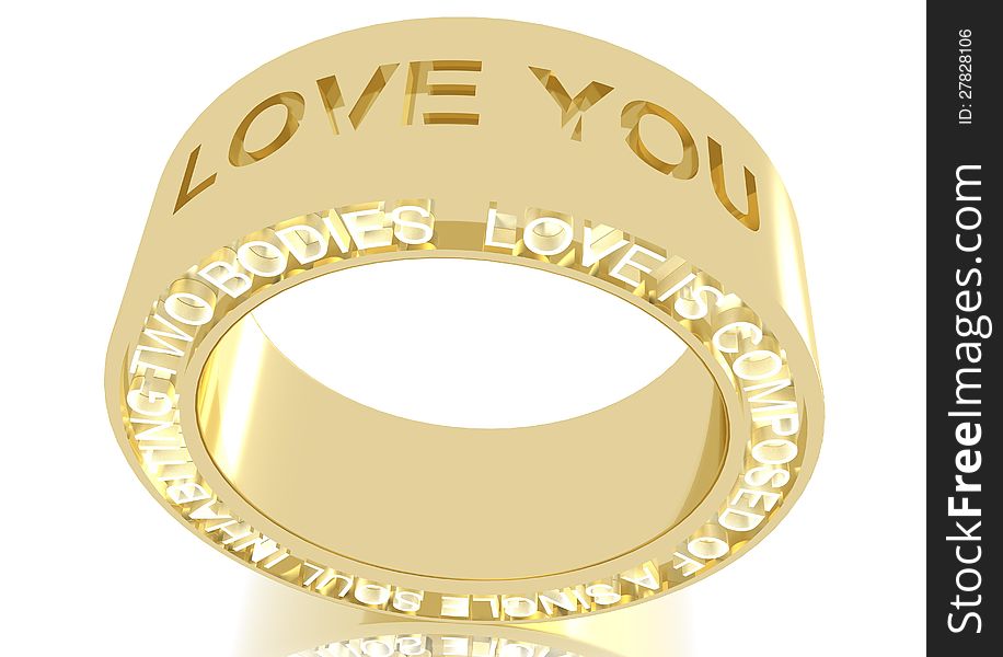 Woman Love Ring signature 3D art