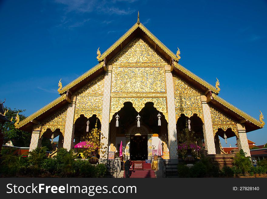 Thai temple in lamphun north of thailand