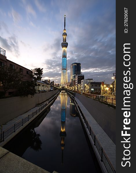 Tokyo sky tree is the world's tallest free-standing broadcasting tower ,it was finally decided on 634m