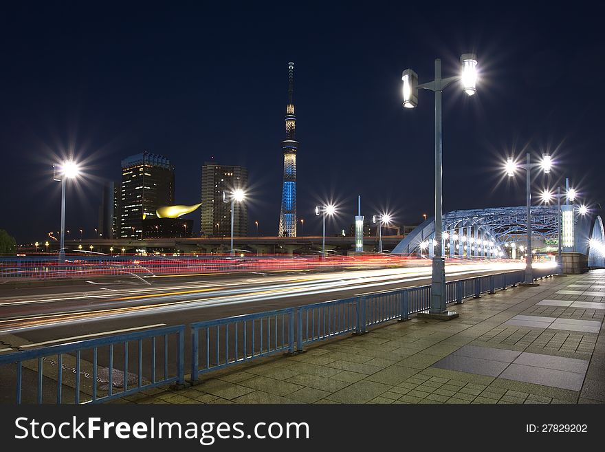 Tokyo sky tree is the world's tallest free-standing broadcasting tower ,it was finally decided on 634m