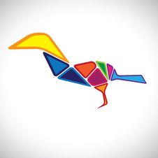 Abstract Illustration Of A Colorful Bird In 3d Stock Image