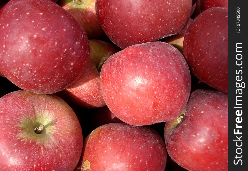 Red apples at the marketplace