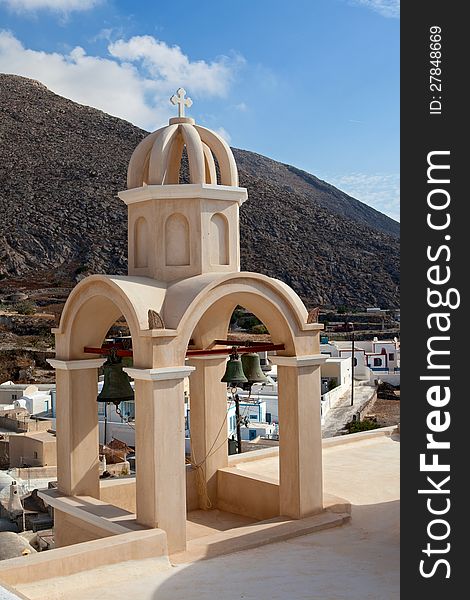 Church And Bell Santorini