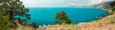 Panoramic Views Of The Bay Of The Black Sea Royalty Free Stock Photography Panoramic Views Of The Bay Of The Black Sea Royalty Free Stock Photography