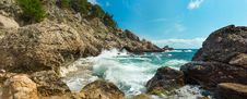 The Storm On The Rocky Coast Stock Photo The Storm On The Rocky Coast Stock Photo
