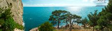 View From The Crimean Mountains In The Black Sea Royalty Free Stock Photography View From The Crimean Mountains In The Black Sea Royalty Free Stock Photography