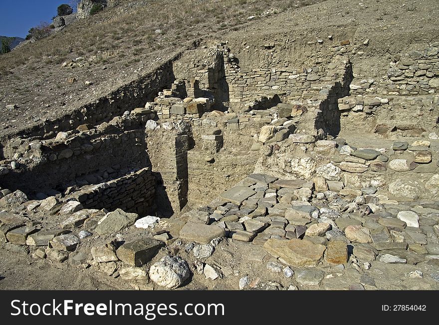 Archaeological excavations in the Crimea.