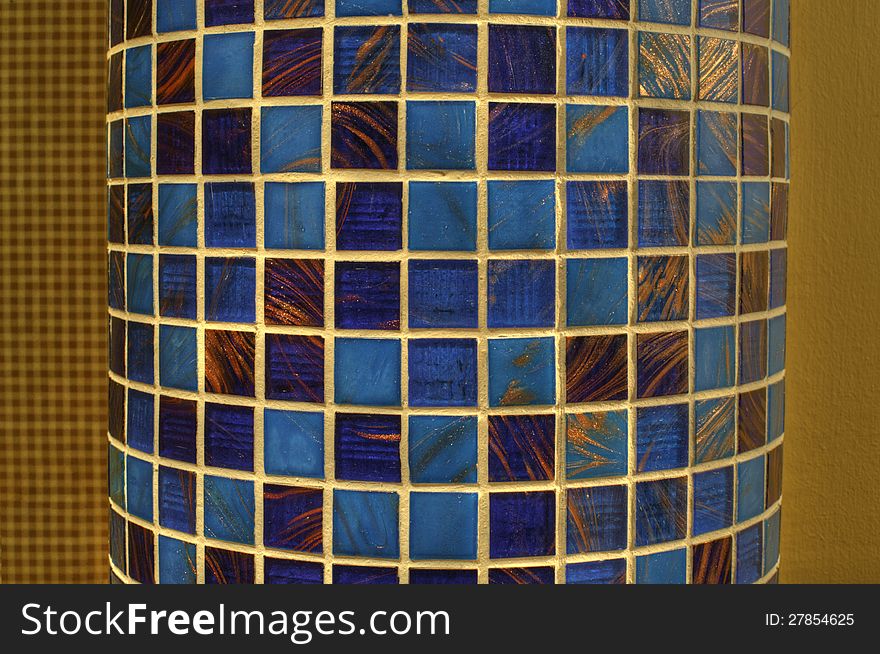 Decorative blue mosaics in a bathroom. Decorative blue mosaics in a bathroom