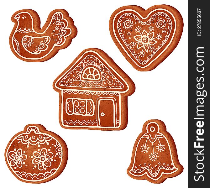 Isolated Realistic Vector Christmas Sweets