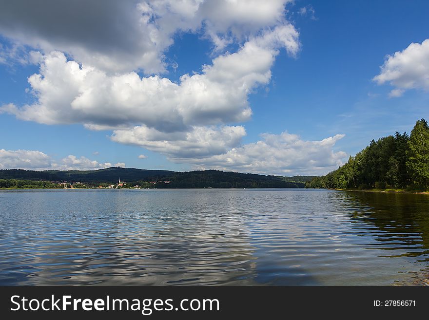 Lipno Lake In Czech Republic.
