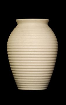 Ceramic Jar On Black Royalty Free Stock Photos
