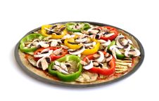 A Colorful Vegetarian Pizza Stock Photography