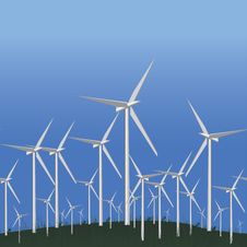 Wind Alternative Energy Station Stock Photo