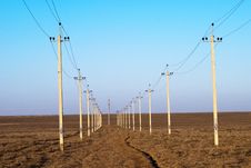 High-voltage Columns Royalty Free Stock Image High-voltage Columns Royalty Free Stock Image