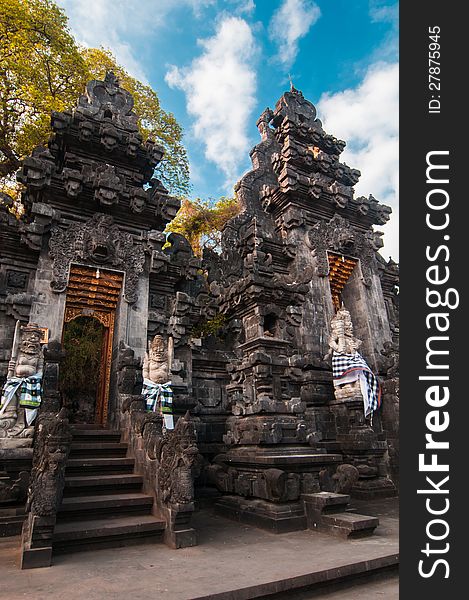 Traditional balinese temple - bat temple Goa Lawah, Bali, Indonesia