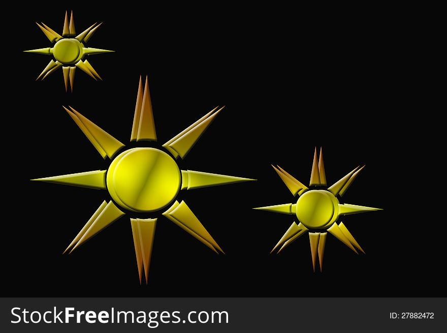 Glittering sparkles stars on dark background. Glittering sparkles stars on dark background