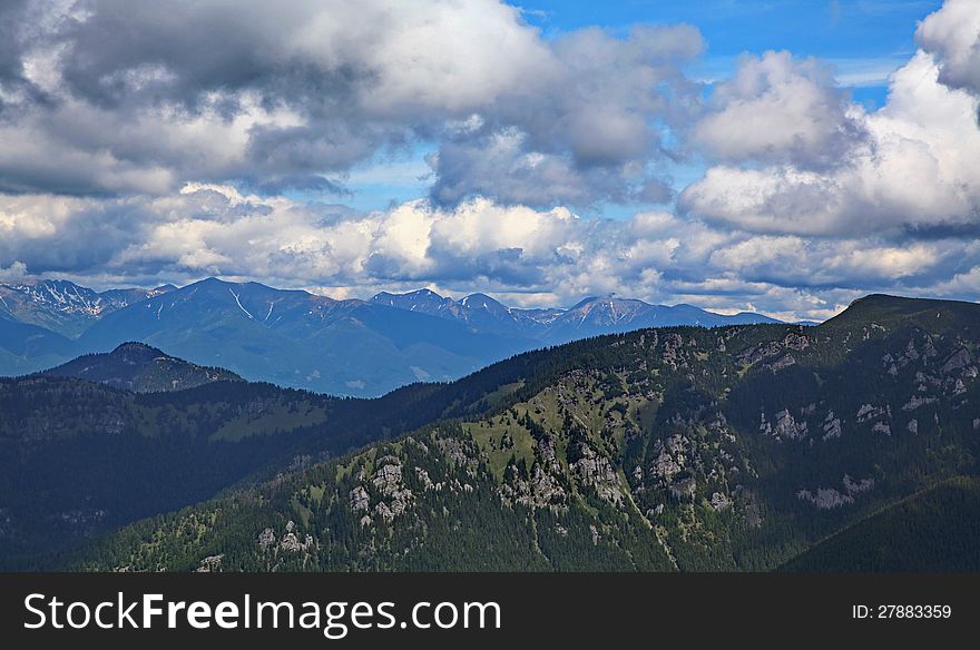 View from Chopok - Low Tatras mountains, Slovakia