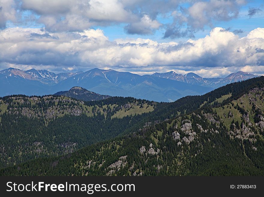 View from Chopok - Low Tatras mountains, Slovakia