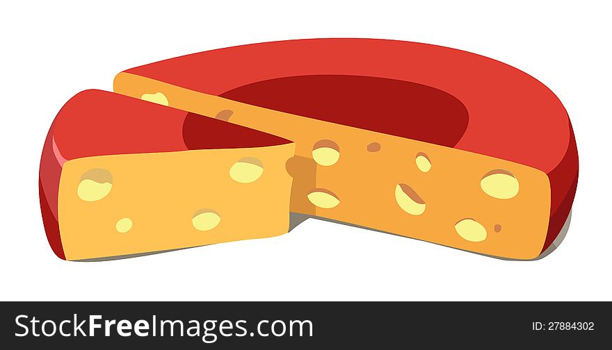 Sliced cheese vector eps 8