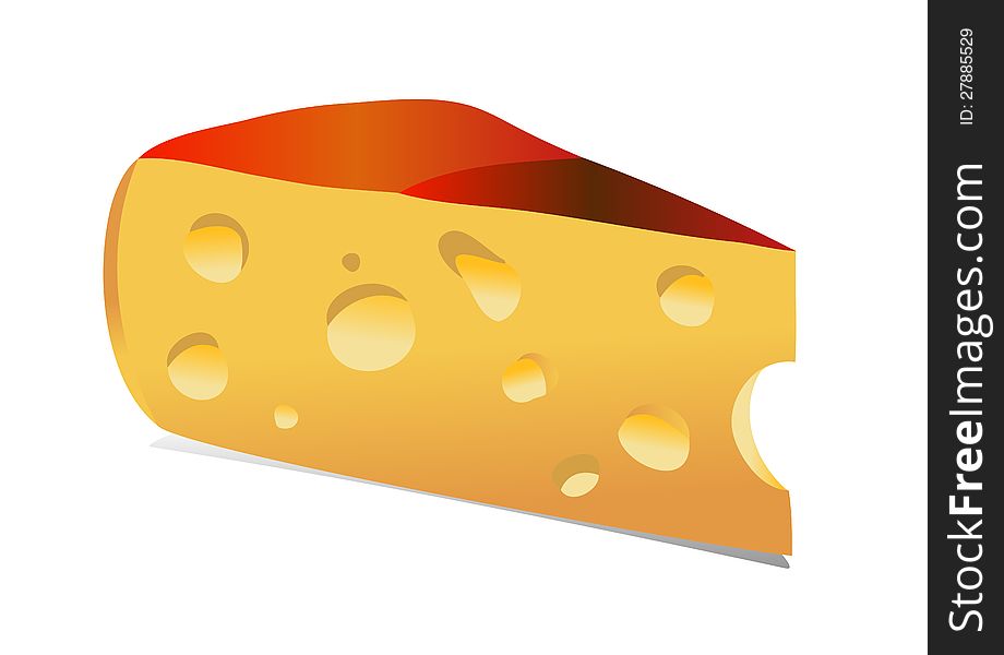 Piece of cheese vector eps