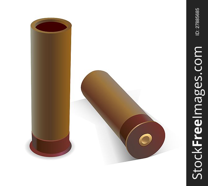 Cartridges vector eps weapon brown