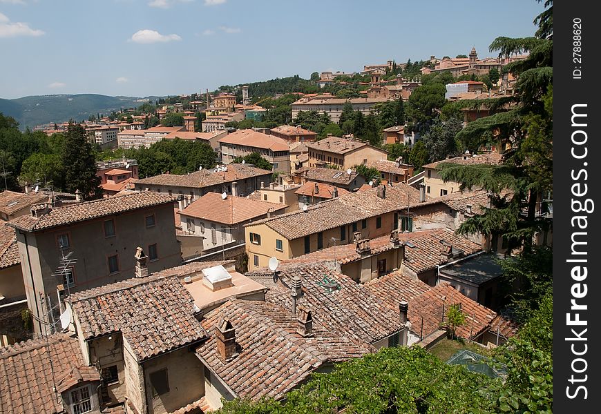 View of Perugia in Italy. View of Perugia in Italy