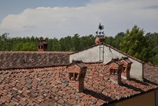 Weathervane On The Roof Stock Image