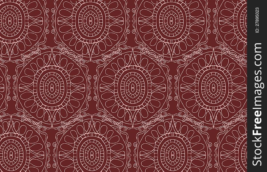 Abstract repeating pattern on the brown background. Abstract repeating pattern on the brown background