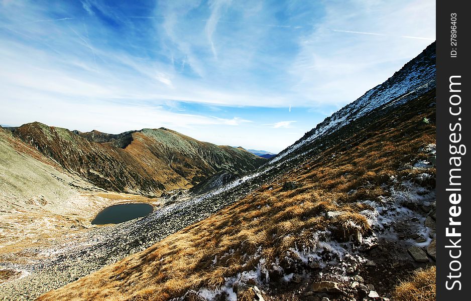 Bucura lake in Retezat mountains, Romania