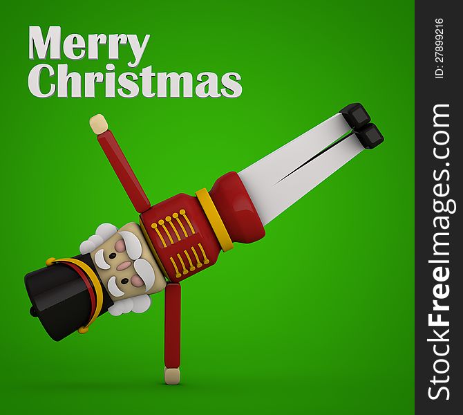 Nutcracker with Christmas colors. Clipping path included for easy object selection. Nutcracker with Christmas colors. Clipping path included for easy object selection.