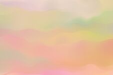 Background In Watercolor Style. Soft Pastel Colours, Yellow, Pink, Green. Colour Gradients, Blending, Wavy Lines. Royalty Free Stock Photos