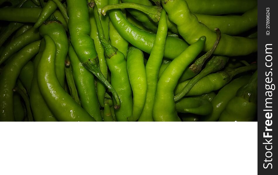 Fresh Small Green Chilies In Sri Lanka