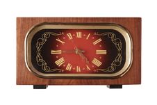 Ancient Clocks Over On White Royalty Free Stock Photos