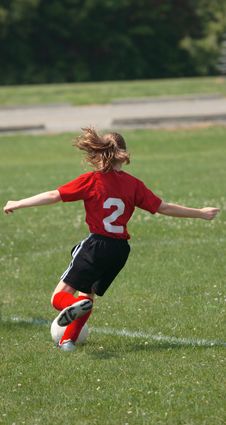 Soccer Player Kicking Ball 3 Stock Photography Soccer Player Kicking Ball 3 Stock Photography