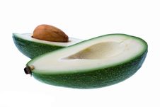 Avocado. Two Halfs On White B Stock Photography Avocado. Two Halfs On White B Stock Photography