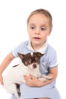 Small Girl And Dog Stock Photos Small Girl And Dog Stock Photos