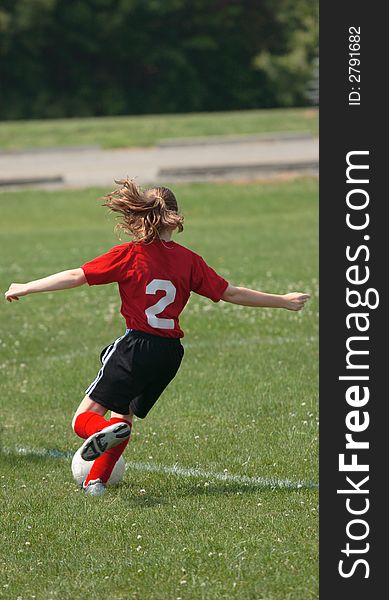 Soccer Player Kicking Ball 3