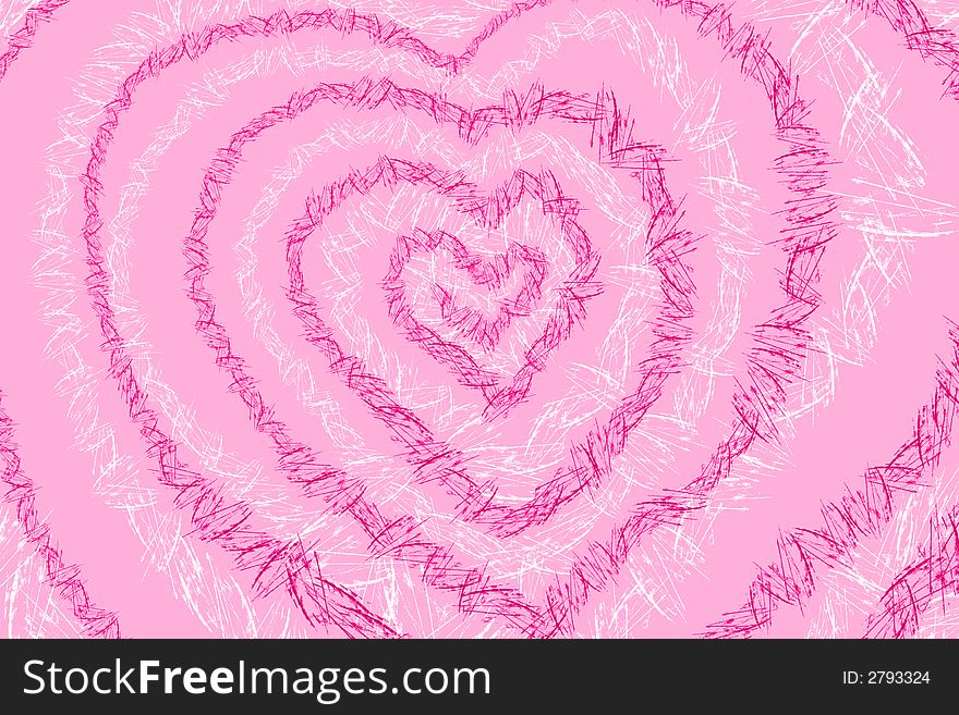 Background with scratchs in the form of heart. Background with scratchs in the form of heart