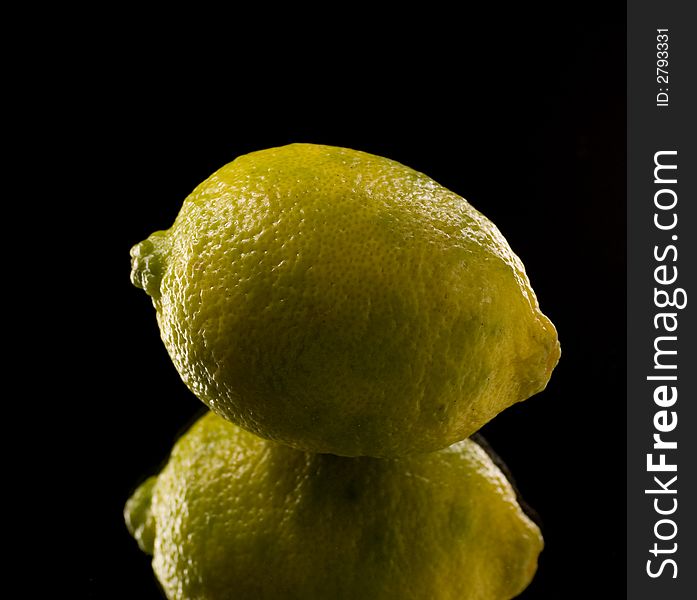 Reflection and Close up of a lime