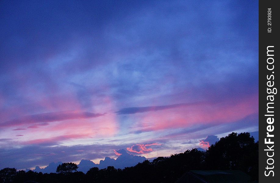 Sunset In The Mountains