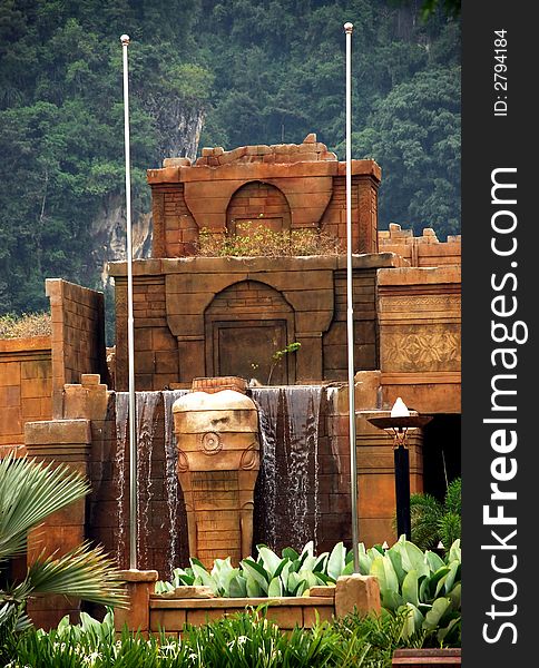 Beautiful temple garden image at perak, malaysian