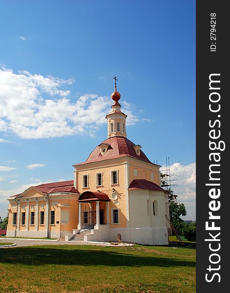 The church under restoration