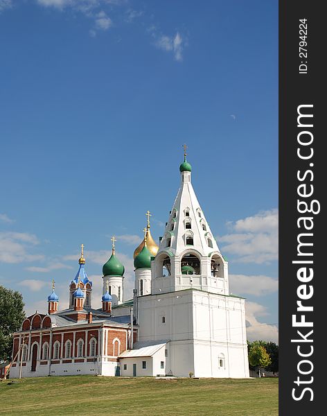 Russian churches with colored domes