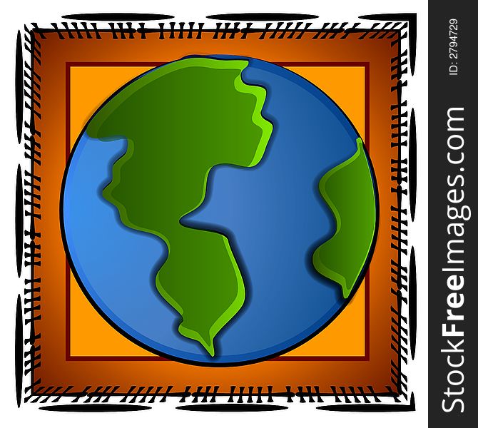 Planet Earth Icons Clip Art