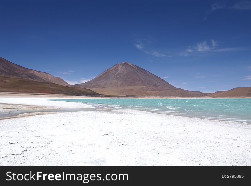 Laguna Verde in the Altiplano of Bolivia
