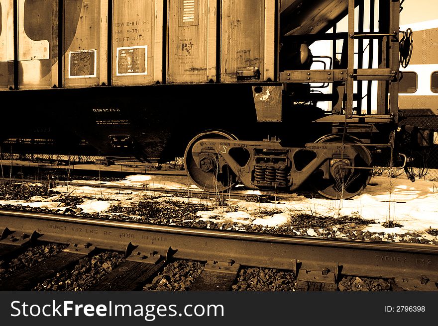 Railroad Car on the Tracks