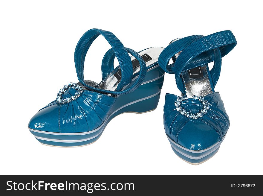 Dark blue female shoes