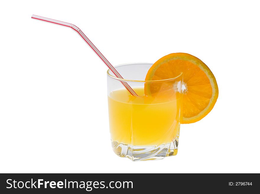 Orange Juice Isolated On White